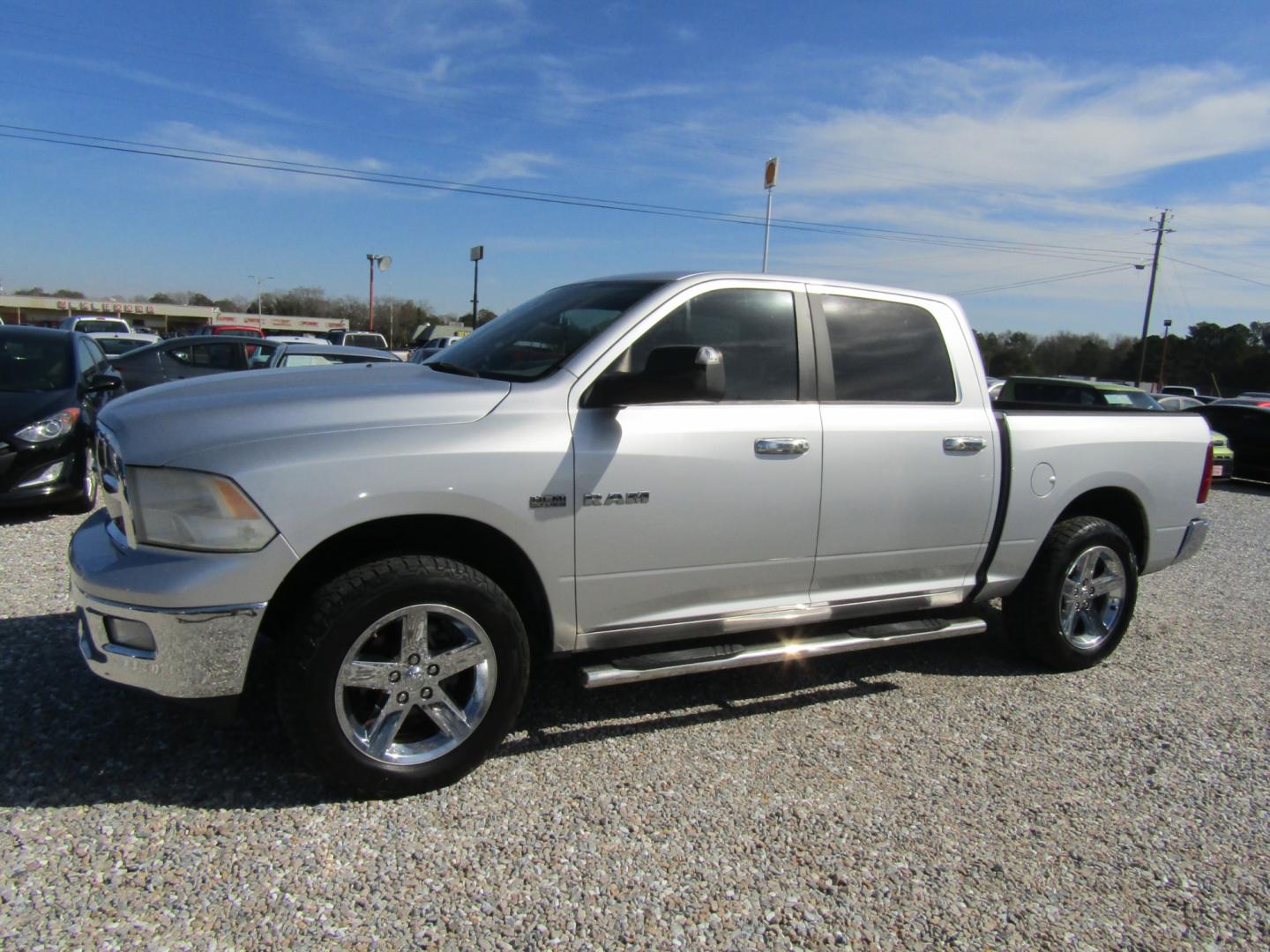 2010 Silver /Gray Dodge Ram 1500 Laramie Crew Cab 2WD (1D7RB1CT0AS) with an 5.7L V8 OHV 16V engine, Automatic transmission, located at 15016 S Hwy 231, Midland City, AL, 36350, (334) 983-3001, 31.306210, -85.495277 - Photo#2